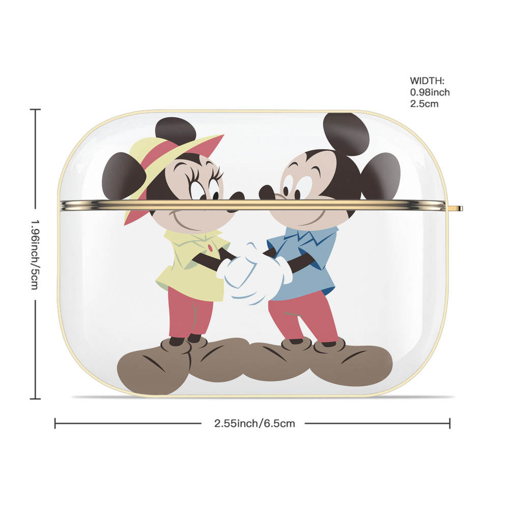 ミッキーマウス Mickey Mouse 【AirPods Pro用】ハードシェル保護ケース｜耐衝撃・防指紋・カラビナ付き商品仕様