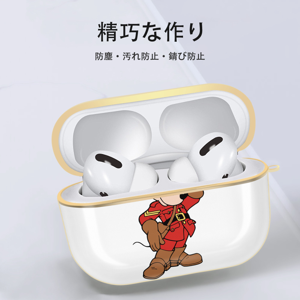 ミッキーマウス Mickey Mouse 【AirPods Pro用】ハードシェル保護ケース｜耐衝撃・防指紋・カラビナ付き商品仕様
