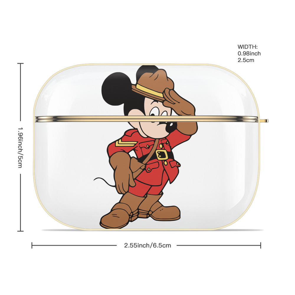 ミッキーマウス Mickey Mouse 【AirPods Pro用】ハードシェル保護ケース｜耐衝撃・防指紋・カラビナ付き商品仕様