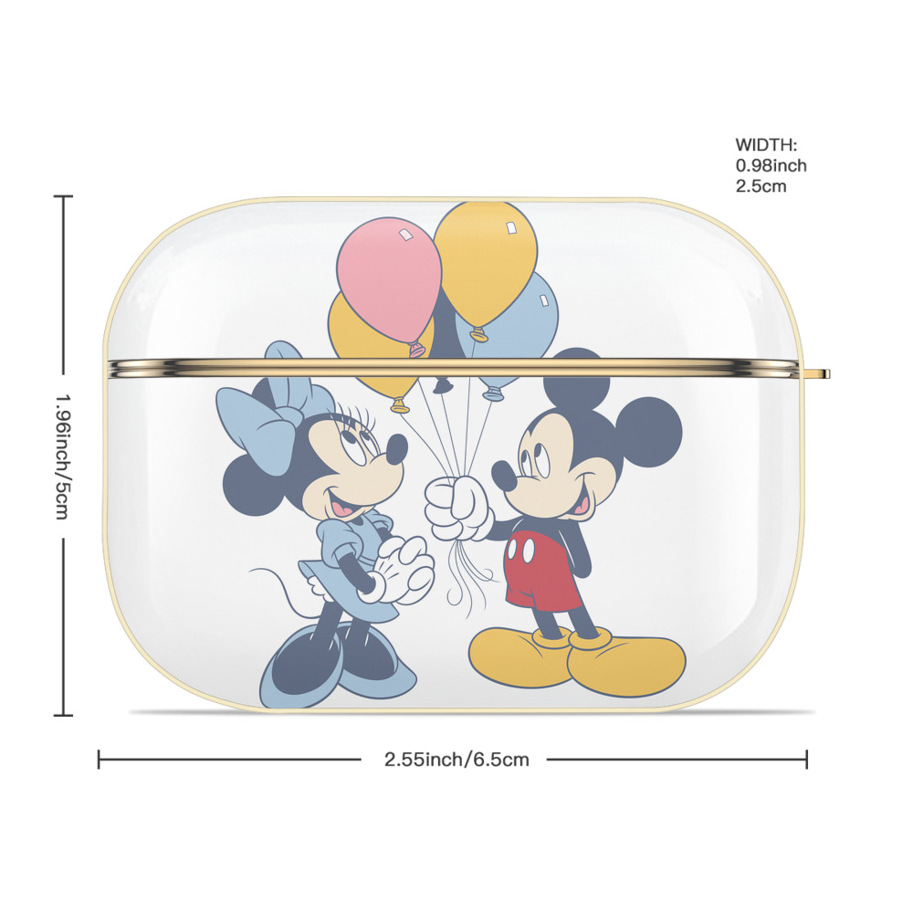 ミッキーマウス Mickey Mouse 【AirPods Pro用】ハードシェル保護ケース｜耐衝撃・防指紋・カラビナ付き商品仕様