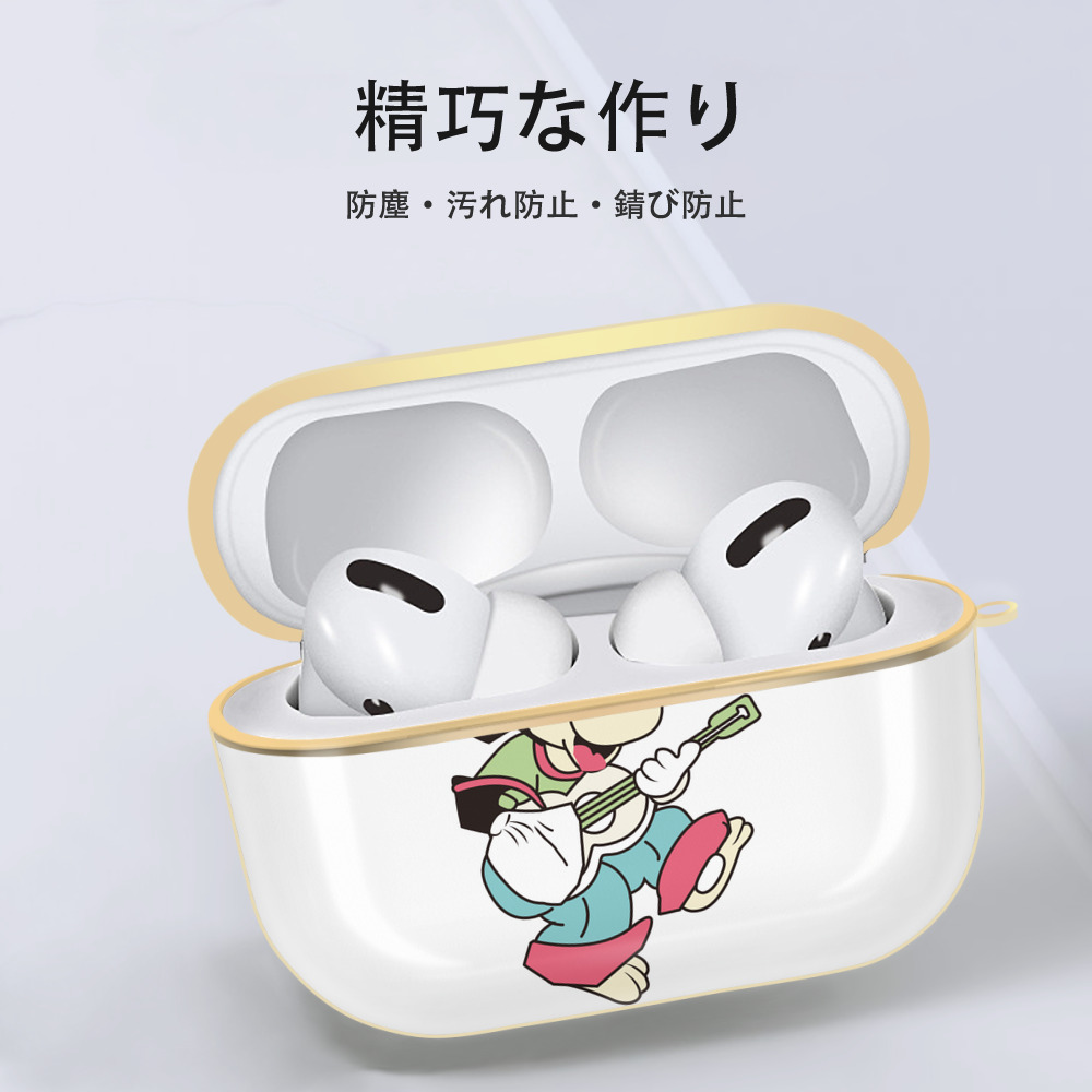 ミッキーマウス Mickey Mouse 【AirPods Pro用】ハードシェル保護ケース｜耐衝撃・防指紋・カラビナ付き商品仕様