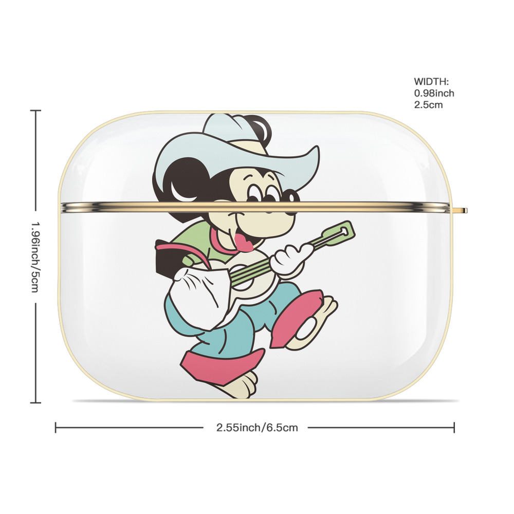 ミッキーマウス Mickey Mouse 【AirPods Pro用】ハードシェル保護ケース｜耐衝撃・防指紋・カラビナ付き商品仕様