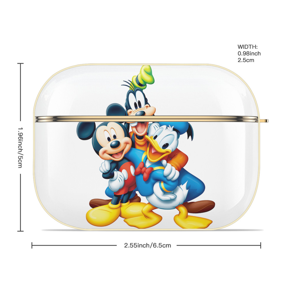 ミッキーマウス Mickey Mouse 【AirPods Pro用】ハードシェル保護ケース｜耐衝撃・防指紋・カラビナ付き商品仕様
