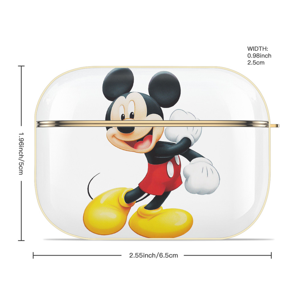 ミッキーマウス Mickey Mouse 【AirPods Pro用】ハードシェル保護ケース｜耐衝撃・防指紋・カラビナ付き商品仕様