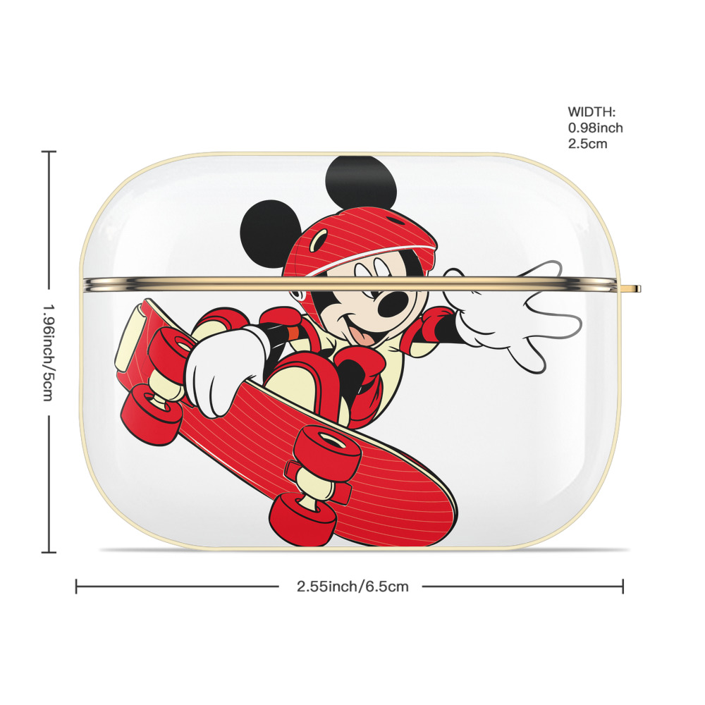 ミッキーマウス Mickey Mouse 【AirPods Pro用】ハードシェル保護ケース｜耐衝撃・防指紋・カラビナ付き商品仕様