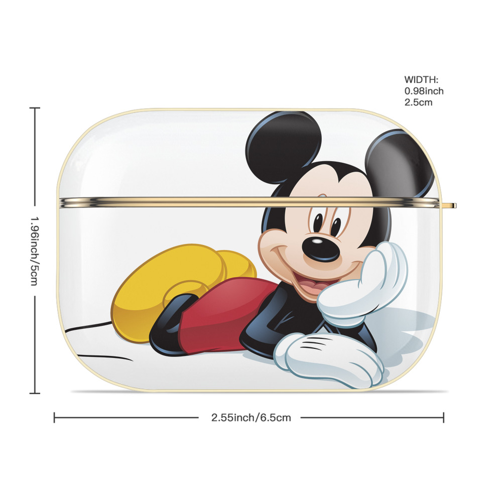 ミッキーマウス Mickey Mouse 【AirPods Pro用】ハードシェル保護ケース｜耐衝撃・防指紋・カラビナ付き商品仕様