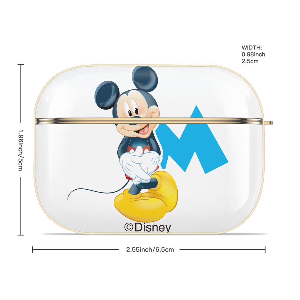 ミッキーマウス Mickey Mouse 【AirPods Pro用】ハードシェル保護ケース｜耐衝撃・防指紋・カラビナ付き商品仕様