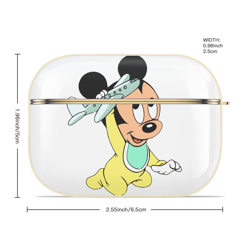 ミッキーマウス Mickey Mouse 【AirPods Pro用】ハードシェル保護ケース｜耐衝撃・防指紋・カラビナ付き商品仕様