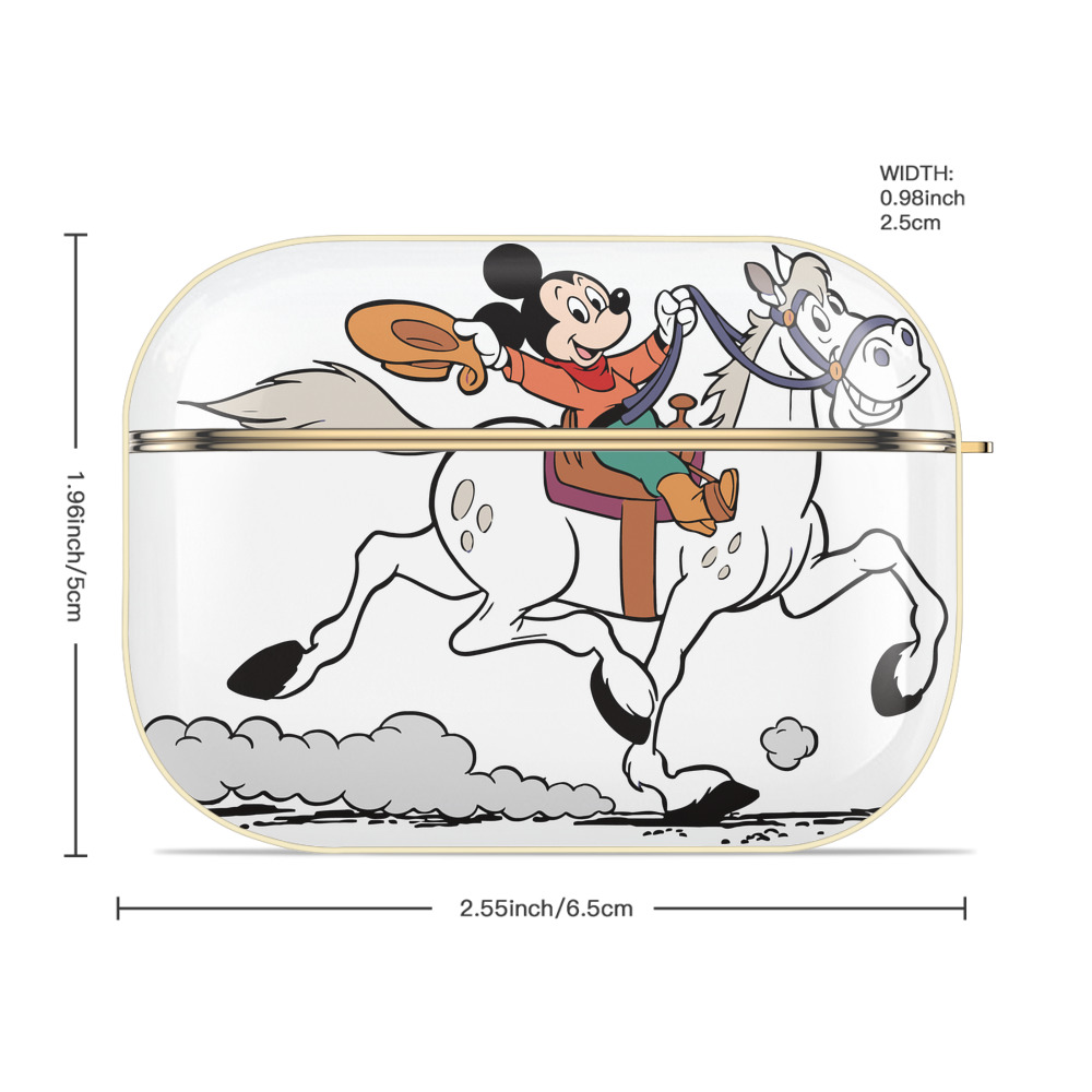 ミッキーマウス Mickey Mouse 【AirPods Pro用】ハードシェル保護ケース｜耐衝撃・防指紋・カラビナ付き商品仕様
