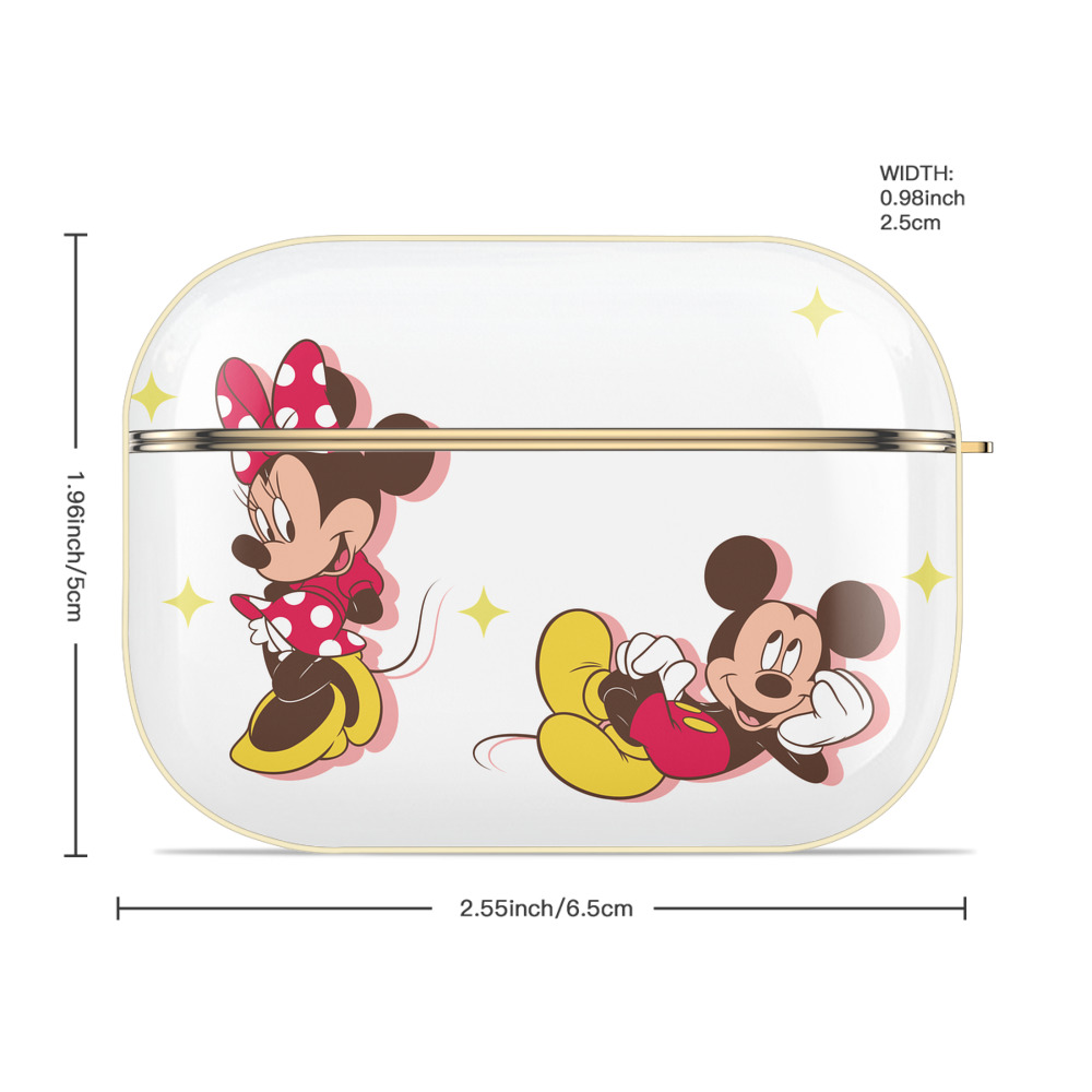 ミッキーマウス Mickey Mouse 【AirPods Pro用】ハードシェル保護ケース｜耐衝撃・防指紋・カラビナ付き商品仕様