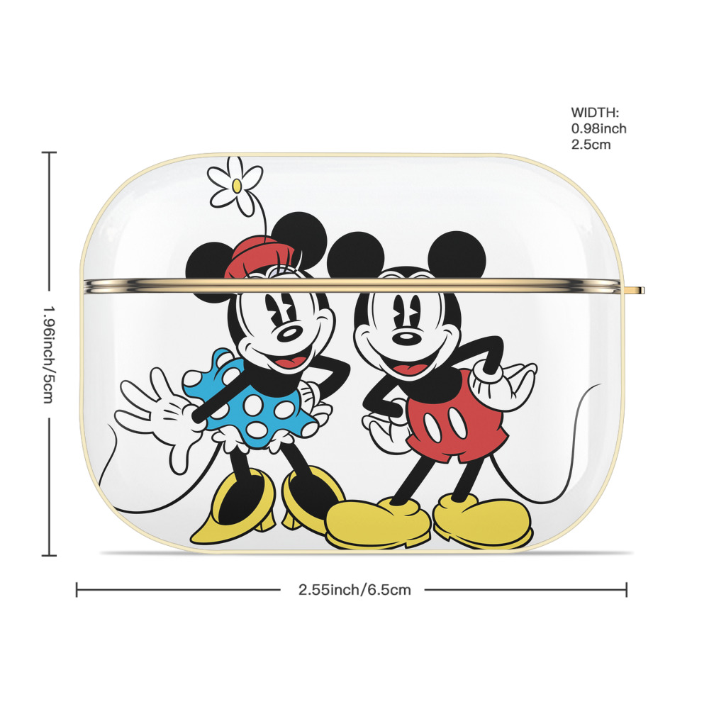 ミッキーマウス Mickey Mouse 【AirPods Pro用】ハードシェル保護ケース｜耐衝撃・防指紋・カラビナ付き商品仕様