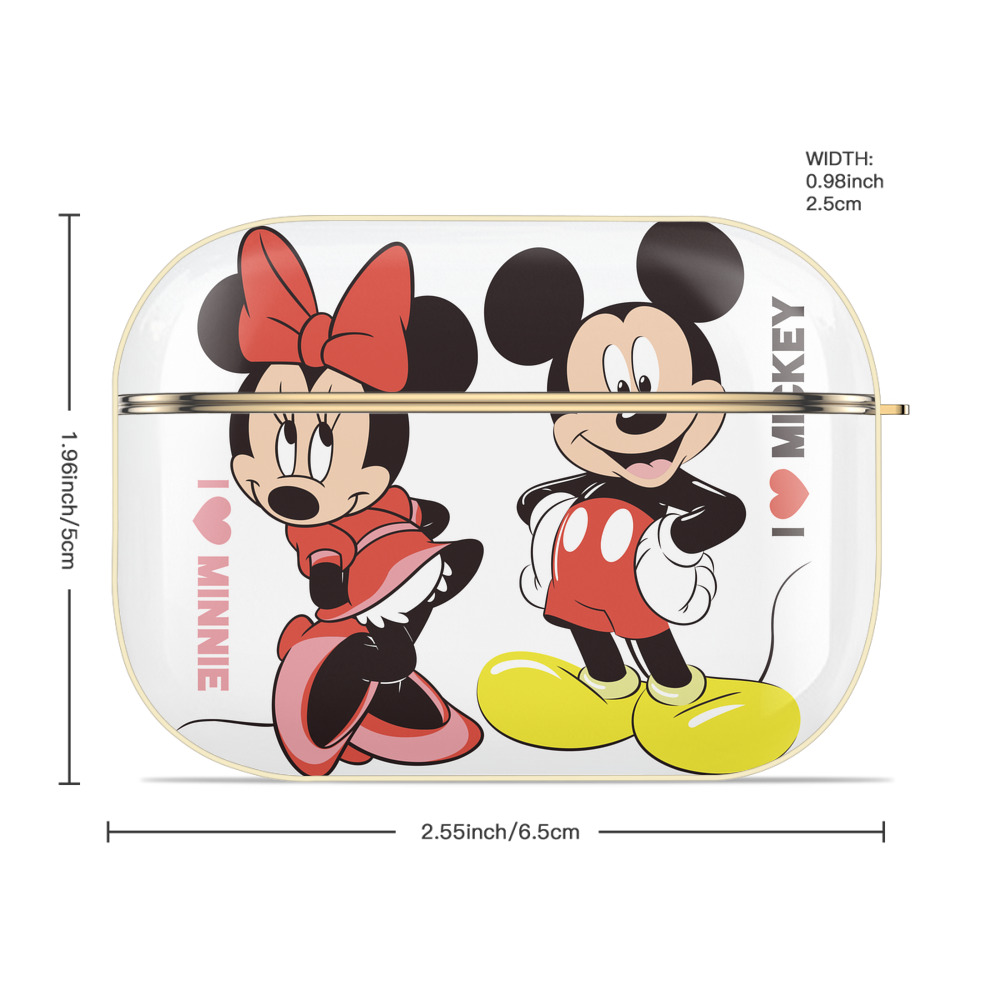 ミッキーマウス Mickey Mouse 【AirPods Pro用】ハードシェル保護ケース｜耐衝撃・防指紋・カラビナ付き商品仕様