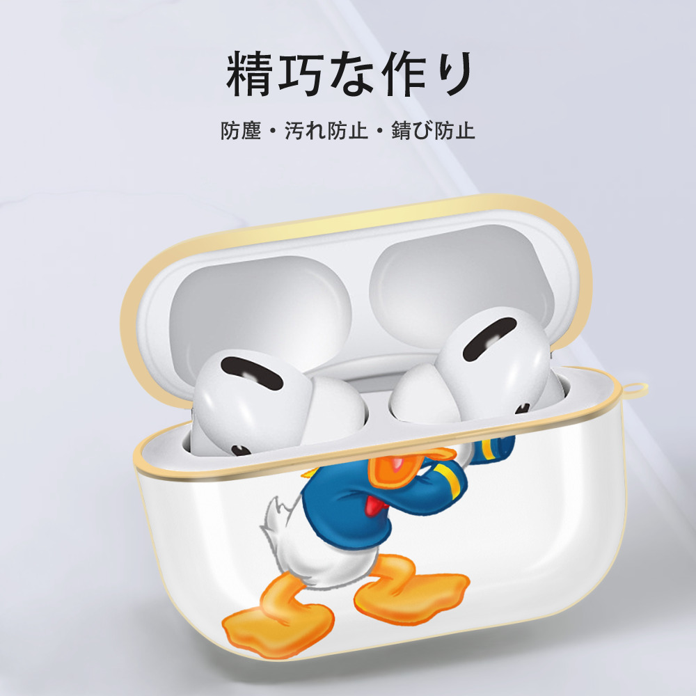 ミッキーマウス Mickey Mouse 【AirPods Pro用】ハードシェル保護ケース｜耐衝撃・防指紋・カラビナ付き商品仕様