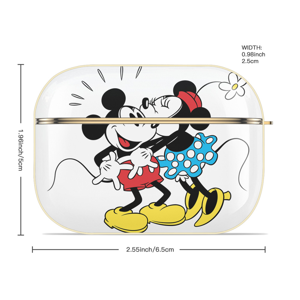 ミッキーマウス Mickey Mouse 【AirPods Pro用】ハードシェル保護ケース｜耐衝撃・防指紋・カラビナ付き商品仕様