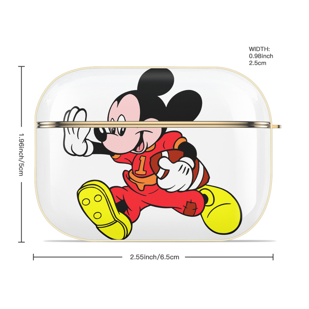 ミッキーマウス Mickey Mouse 【AirPods Pro用】ハードシェル保護ケース｜耐衝撃・防指紋・カラビナ付き商品仕様