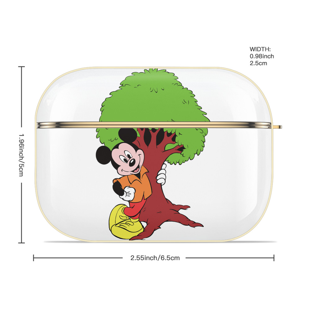 ミッキーマウス Mickey Mouse 【AirPods Pro用】ハードシェル保護ケース｜耐衝撃・防指紋・カラビナ付き商品仕様