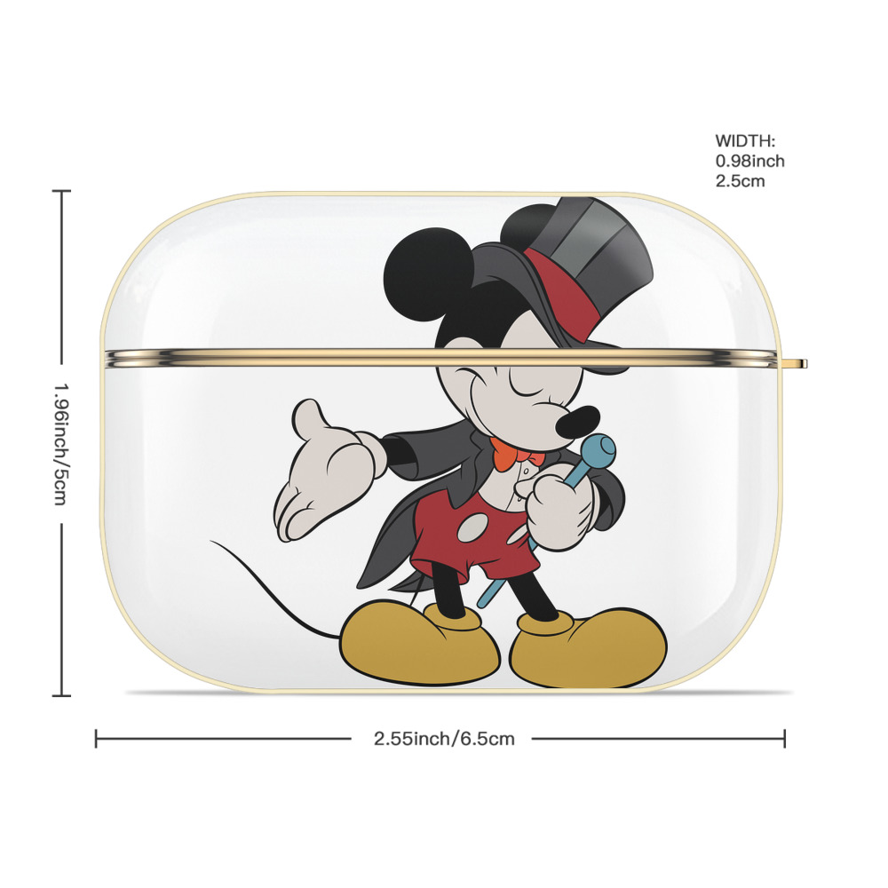 ミッキーマウス Mickey Mouse 【AirPods Pro用】ハードシェル保護ケース｜耐衝撃・防指紋・カラビナ付き商品仕様