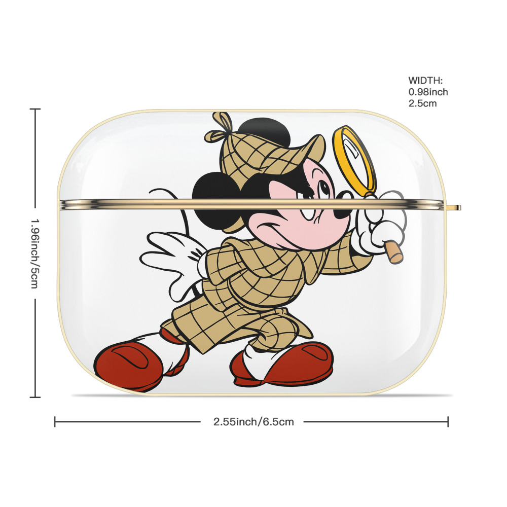 ミッキーマウス Mickey Mouse 【AirPods Pro用】ハードシェル保護ケース｜耐衝撃・防指紋・カラビナ付き商品仕様
