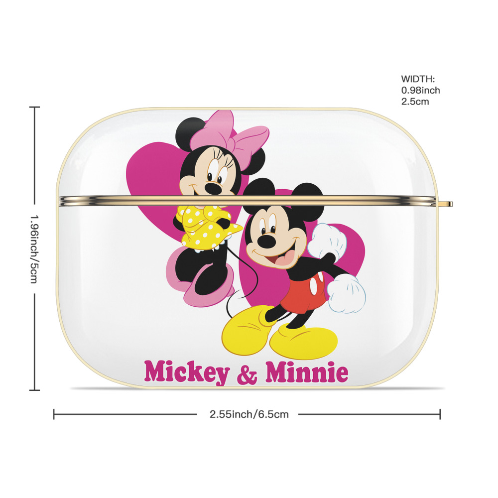 ミッキーマウス Mickey Mouse 【AirPods Pro用】ハードシェル保護ケース｜耐衝撃・防指紋・カラビナ付き商品仕様