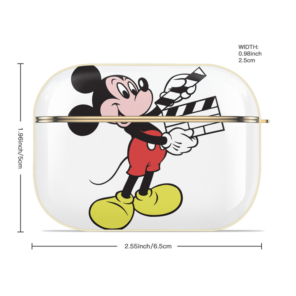 ミッキーマウス Mickey Mouse 【AirPods Pro用】ハードシェル保護ケース｜耐衝撃・防指紋・カラビナ付き商品仕様