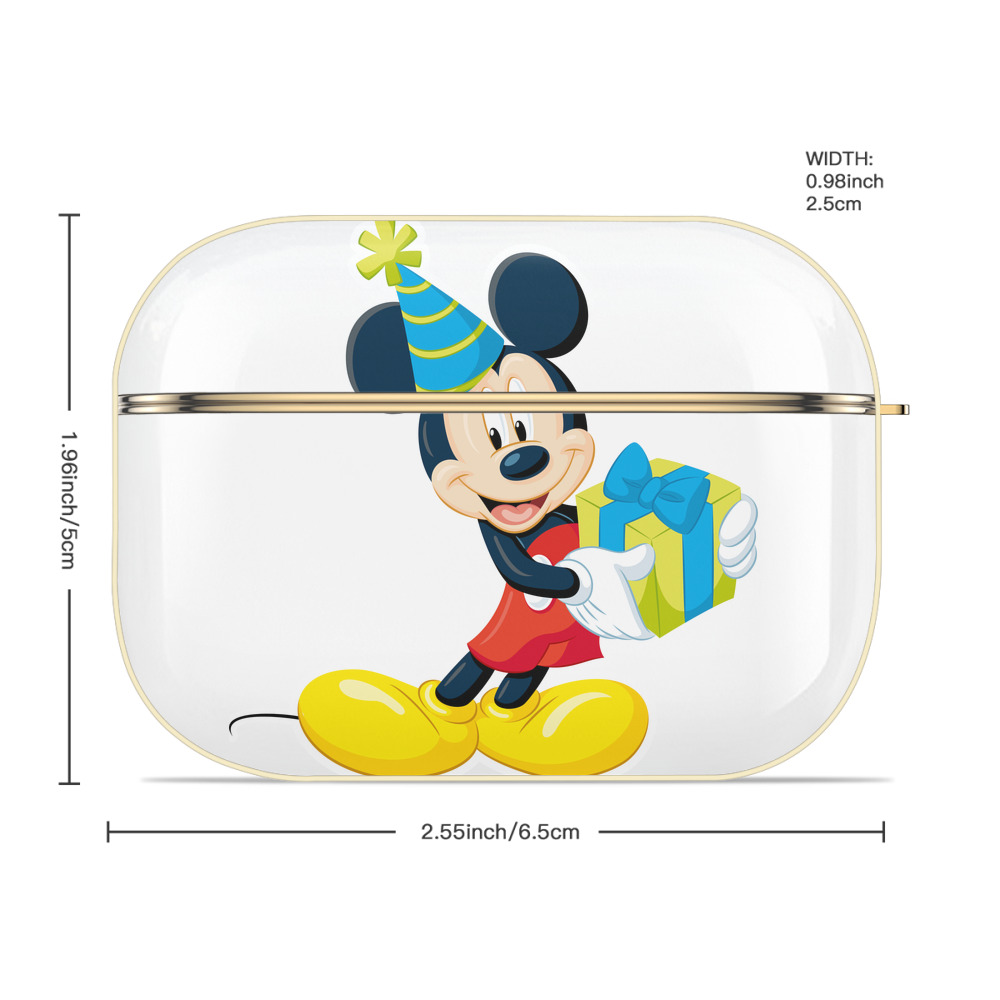 ミッキーマウス Mickey Mouse 【AirPods Pro用】ハードシェル保護ケース｜耐衝撃・防指紋・カラビナ付き商品仕様