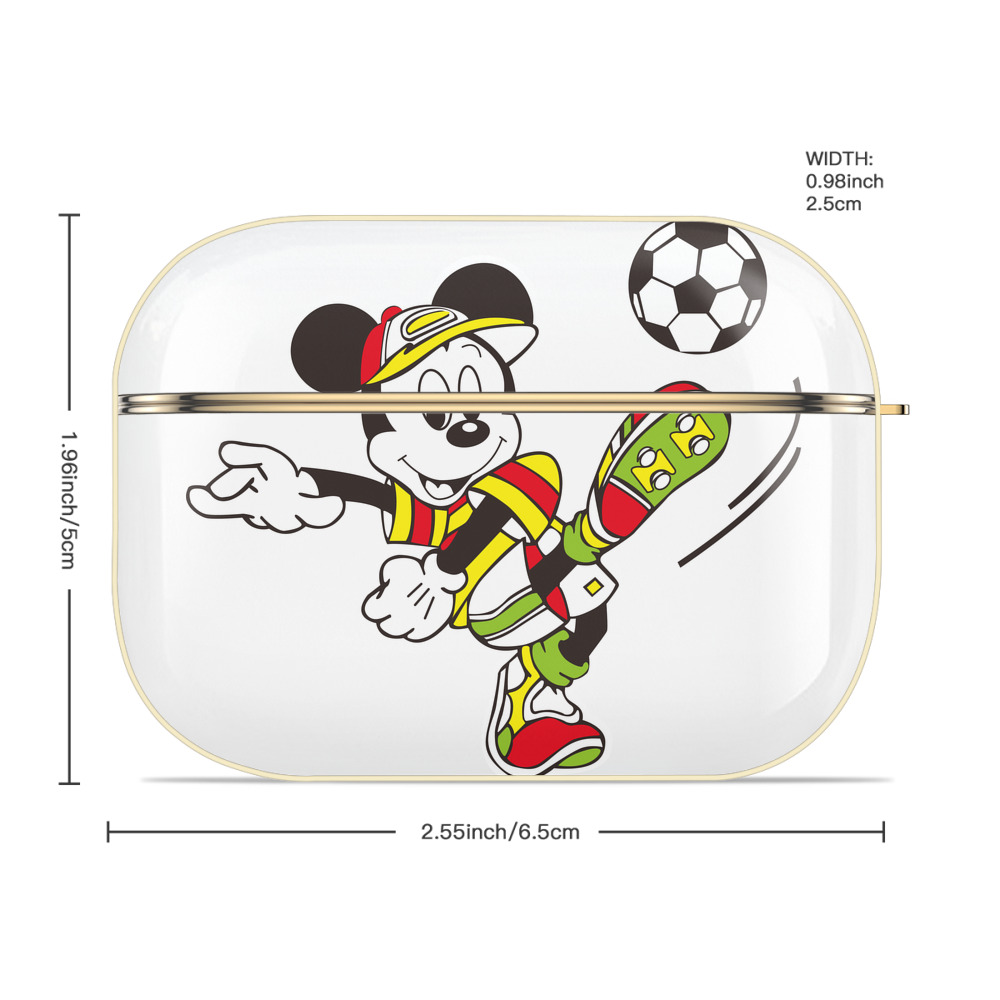 ミッキーマウス Mickey Mouse 【AirPods Pro用】ハードシェル保護ケース｜耐衝撃・防指紋・カラビナ付き商品仕様