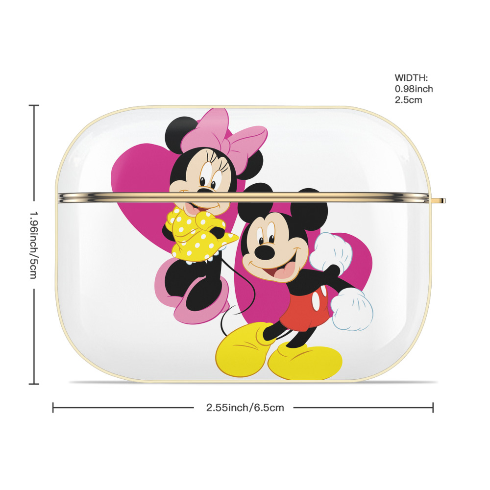 ミッキーマウス Mickey Mouse 【AirPods Pro用】ハードシェル保護ケース｜耐衝撃・防指紋・カラビナ付き商品仕様