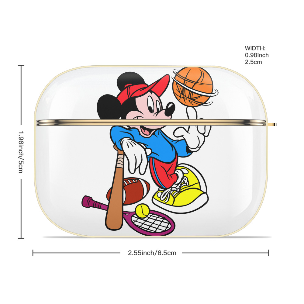 ミッキーマウス Mickey Mouse 【AirPods Pro用】ハードシェル保護ケース｜耐衝撃・防指紋・カラビナ付き商品仕様