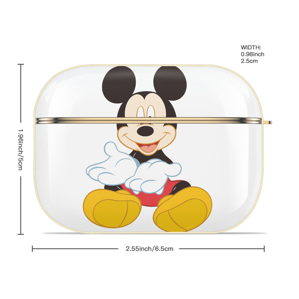 ミッキーマウス Mickey Mouse 【AirPods Pro用】ハードシェル保護ケース｜耐衝撃・防指紋・カラビナ付き商品仕様