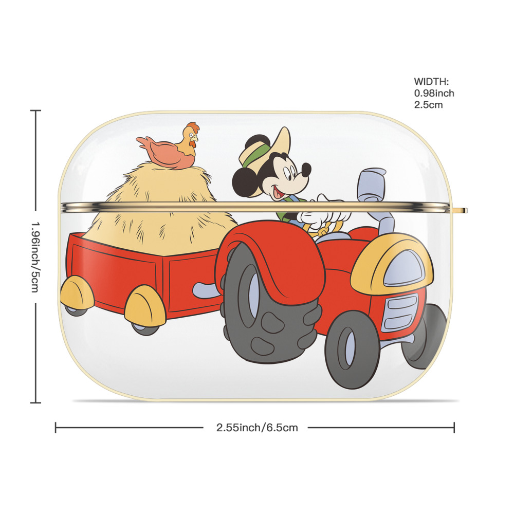 ミッキーマウス Mickey Mouse 【AirPods Pro用】ハードシェル保護ケース｜耐衝撃・防指紋・カラビナ付き商品仕様