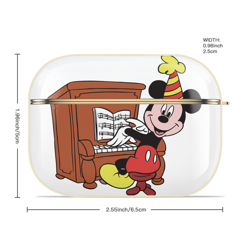 ミッキーマウス Mickey Mouse 【AirPods Pro用】ハードシェル保護ケース｜耐衝撃・防指紋・カラビナ付き商品仕様