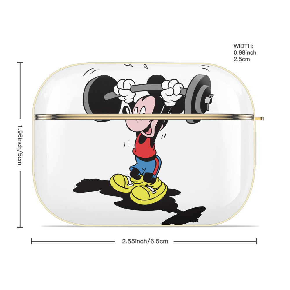 ミッキーマウス Mickey Mouse 【AirPods Pro用】ハードシェル保護ケース｜耐衝撃・防指紋・カラビナ付き商品仕様
