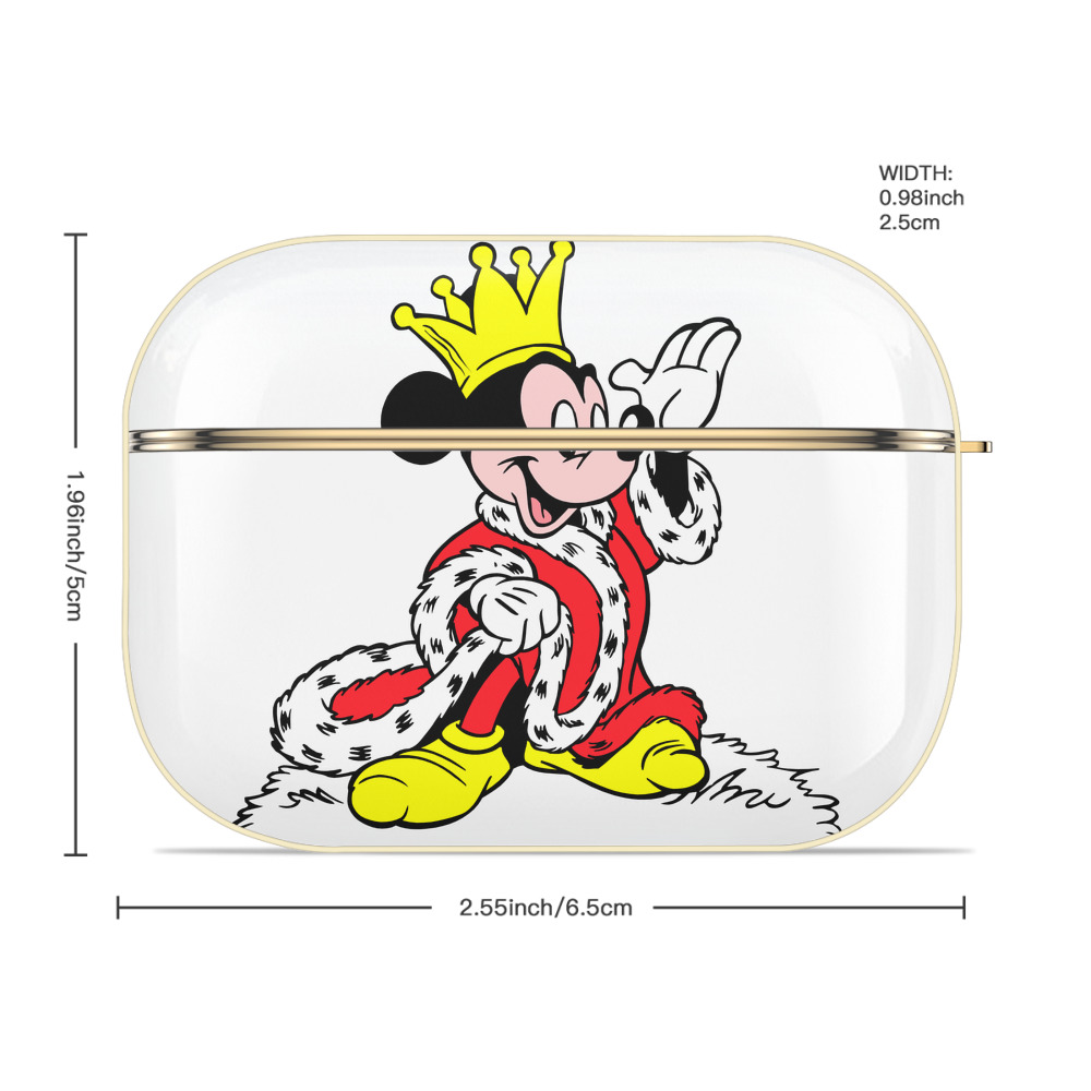ミッキーマウス Mickey Mouse 【AirPods Pro用】ハードシェル保護ケース｜耐衝撃・防指紋・カラビナ付き商品仕様