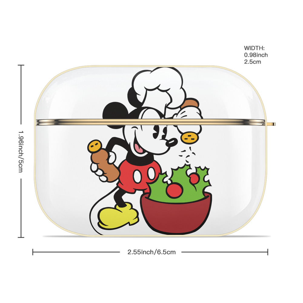 ミッキーマウス Mickey Mouse 【AirPods Pro用】ハードシェル保護ケース｜耐衝撃・防指紋・カラビナ付き商品仕様