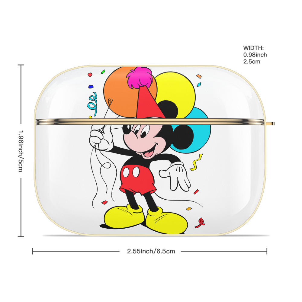 ミッキーマウス Mickey Mouse 【AirPods Pro用】ハードシェル保護ケース｜耐衝撃・防指紋・カラビナ付き商品仕様