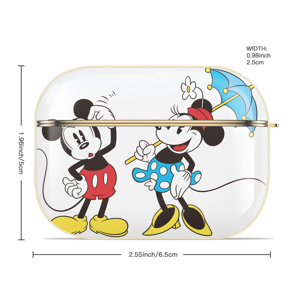 ミッキーマウス Mickey Mouse 【AirPods Pro用】ハードシェル保護ケース｜耐衝撃・防指紋・カラビナ付き商品仕様