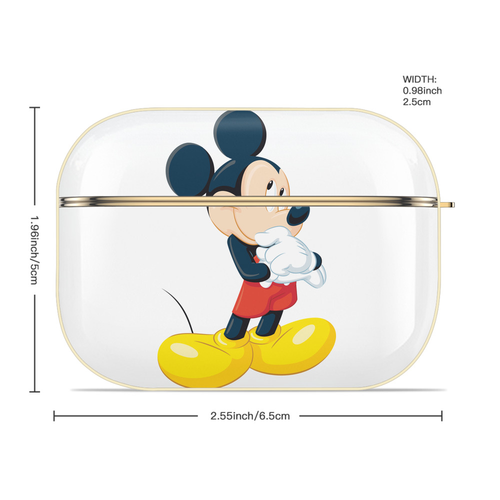 ミッキーマウス Mickey Mouse 【AirPods Pro用】ハードシェル保護ケース｜耐衝撃・防指紋・カラビナ付き商品仕様