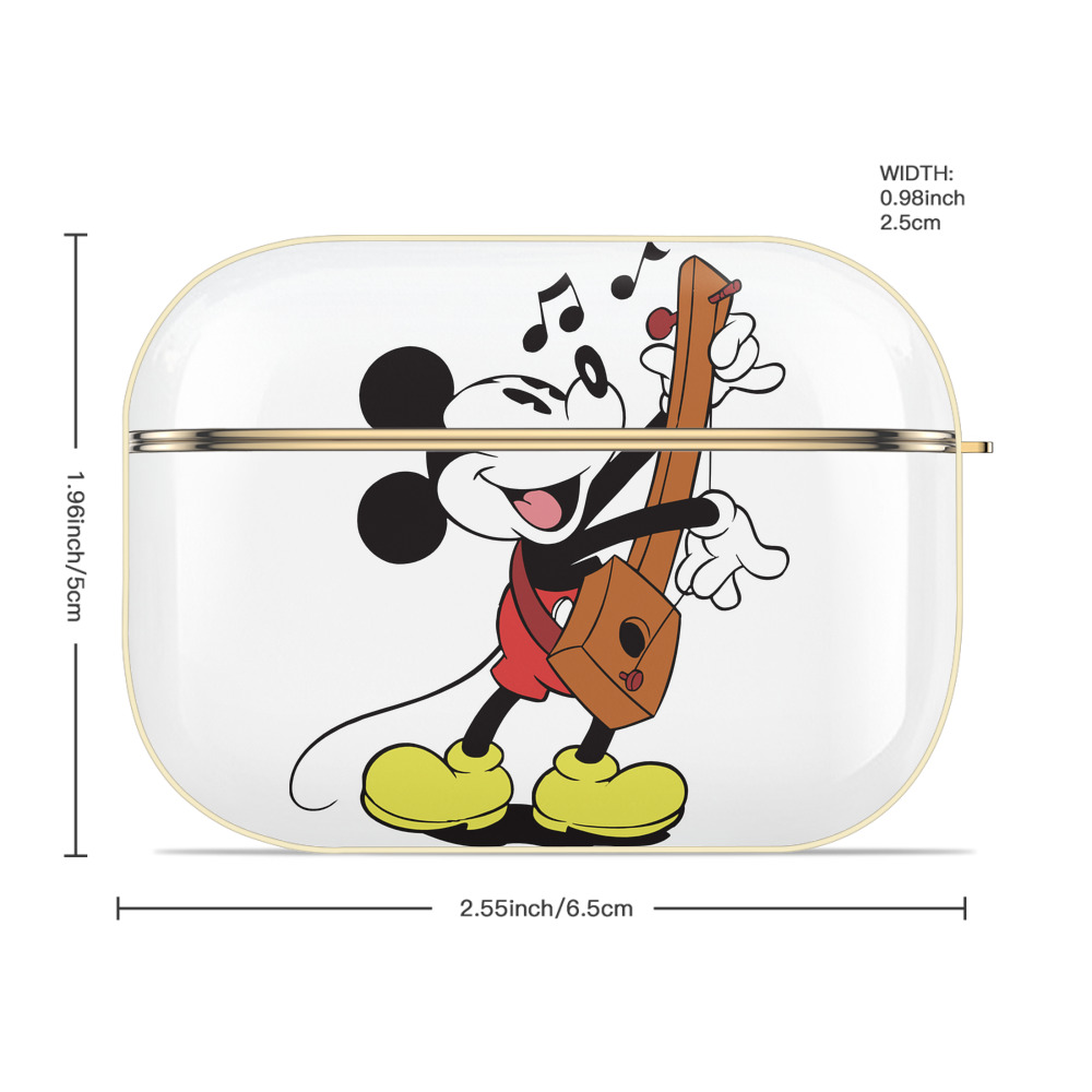 ミッキーマウス Mickey Mouse 【AirPods Pro用】ハードシェル保護ケース｜耐衝撃・防指紋・カラビナ付き商品仕様