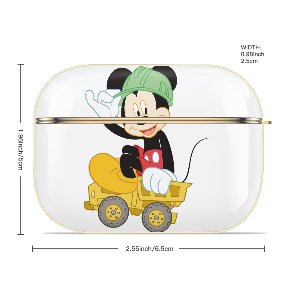 ミッキーマウス Mickey Mouse 【AirPods Pro用】ハードシェル保護ケース｜耐衝撃・防指紋・カラビナ付き商品仕様