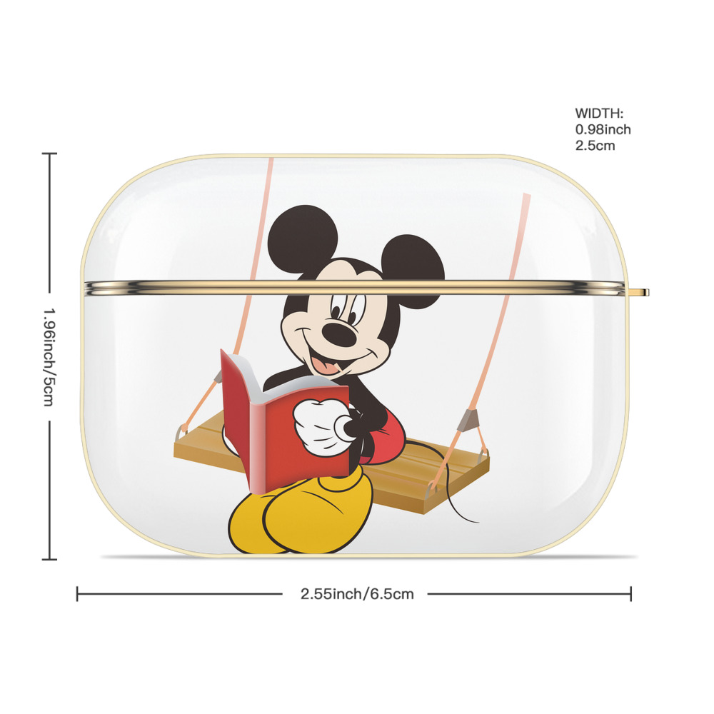 ミッキーマウス Mickey Mouse 【AirPods Pro用】ハードシェル保護ケース｜耐衝撃・防指紋・カラビナ付き商品仕様