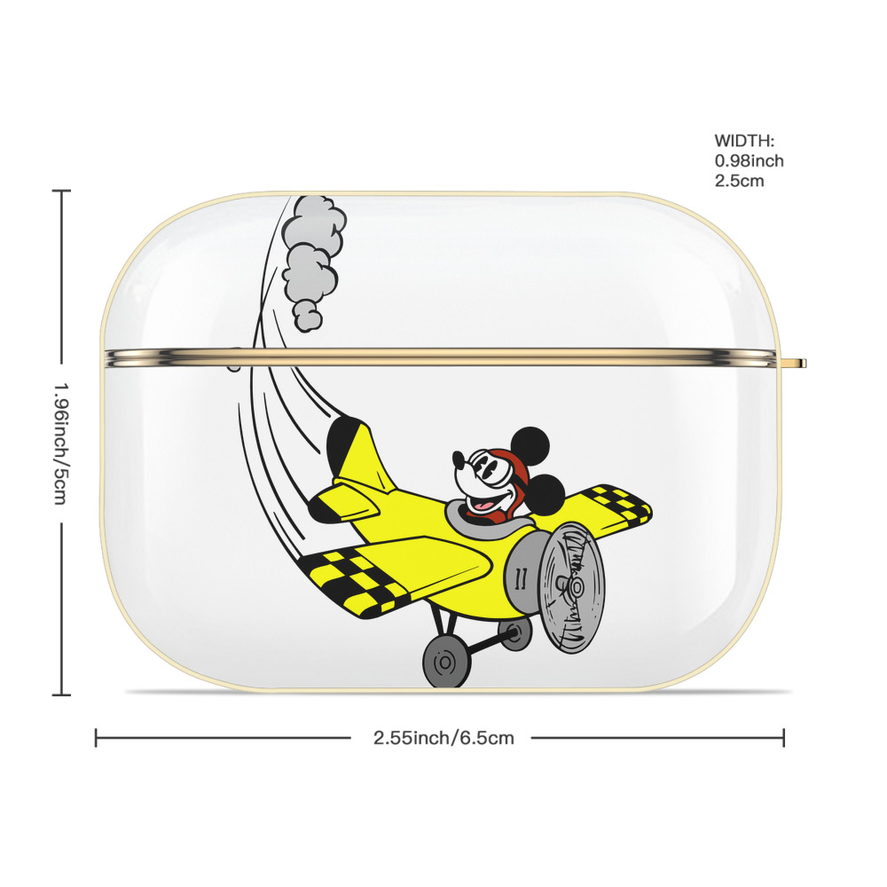 ミッキーマウス Mickey Mouse 【AirPods Pro用】ハードシェル保護ケース｜耐衝撃・防指紋・カラビナ付き商品仕様