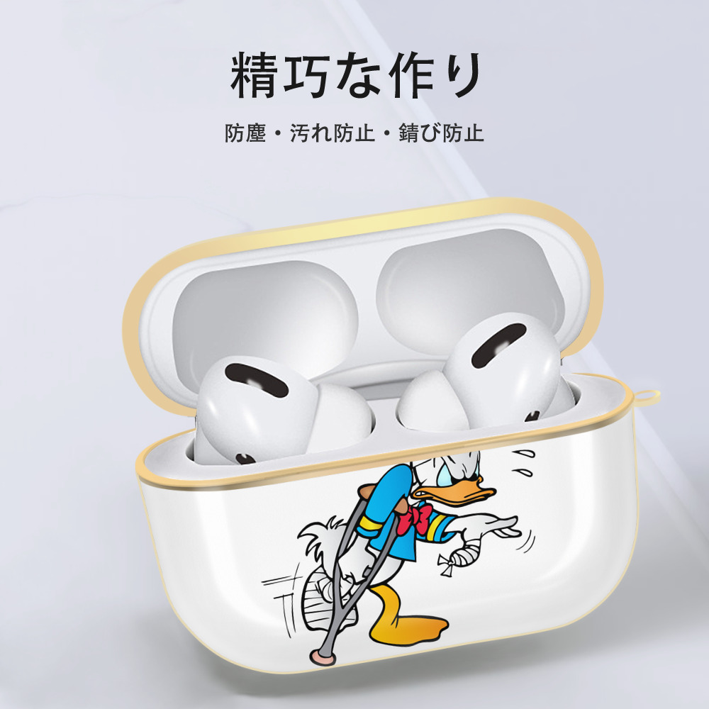 ミッキーマウス Mickey Mouse 【AirPods Pro用】ハードシェル保護ケース｜耐衝撃・防指紋・カラビナ付き商品仕様