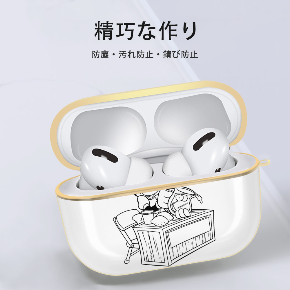 ミッキーマウス Mickey Mouse 【AirPods Pro用】ハードシェル保護ケース｜耐衝撃・防指紋・カラビナ付き商品仕様
