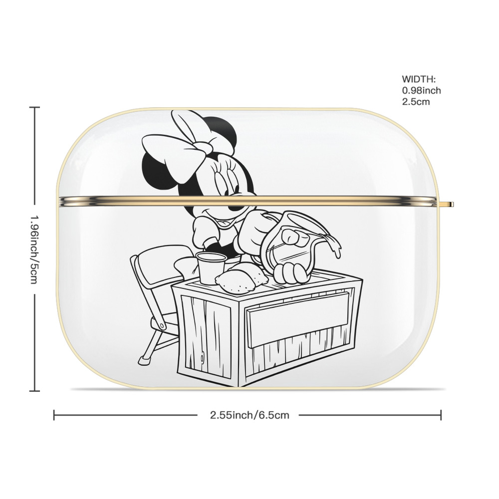 ミッキーマウス Mickey Mouse 【AirPods Pro用】ハードシェル保護ケース｜耐衝撃・防指紋・カラビナ付き商品仕様