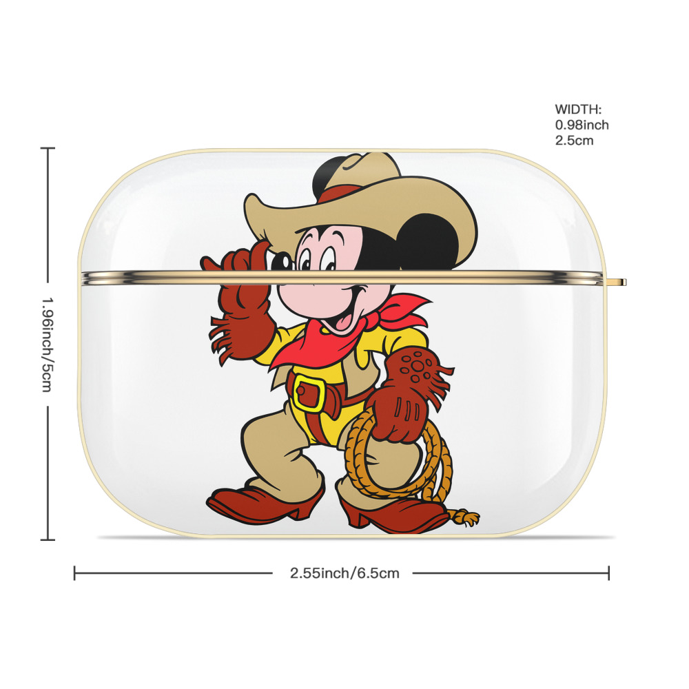 ミッキーマウス Mickey Mouse 【AirPods Pro用】ハードシェル保護ケース｜耐衝撃・防指紋・カラビナ付き商品仕様