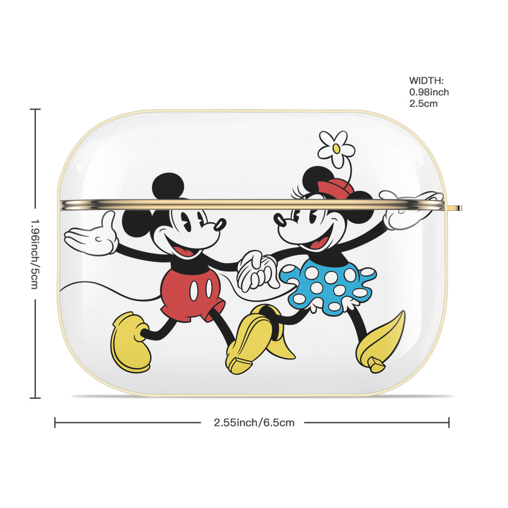 ミッキーマウス Mickey Mouse 【AirPods Pro用】ハードシェル保護ケース｜耐衝撃・防指紋・カラビナ付き商品仕様