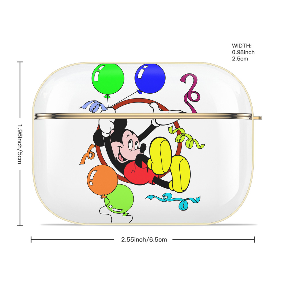 ミッキーマウス Mickey Mouse 【AirPods Pro用】ハードシェル保護ケース｜耐衝撃・防指紋・カラビナ付き商品仕様