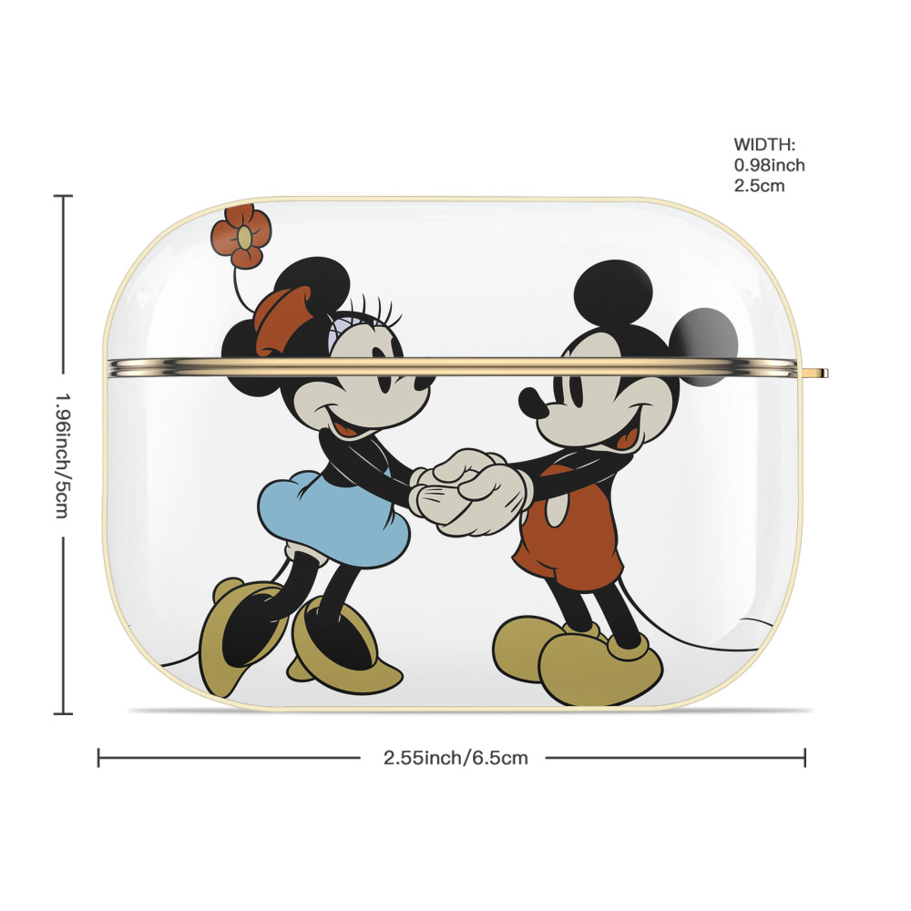 ミッキーマウス Mickey Mouse 【AirPods Pro用】ハードシェル保護ケース｜耐衝撃・防指紋・カラビナ付き商品仕様