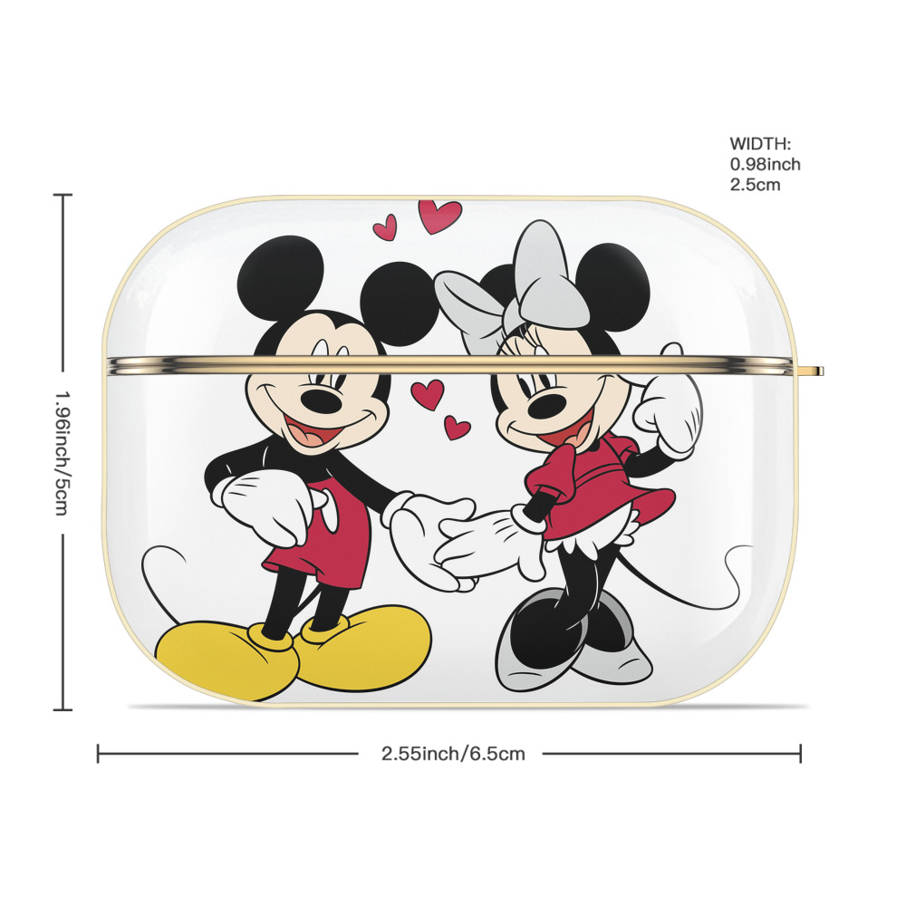 ミッキーマウス Mickey Mouse 【AirPods Pro用】ハードシェル保護ケース｜耐衝撃・防指紋・カラビナ付き商品仕様