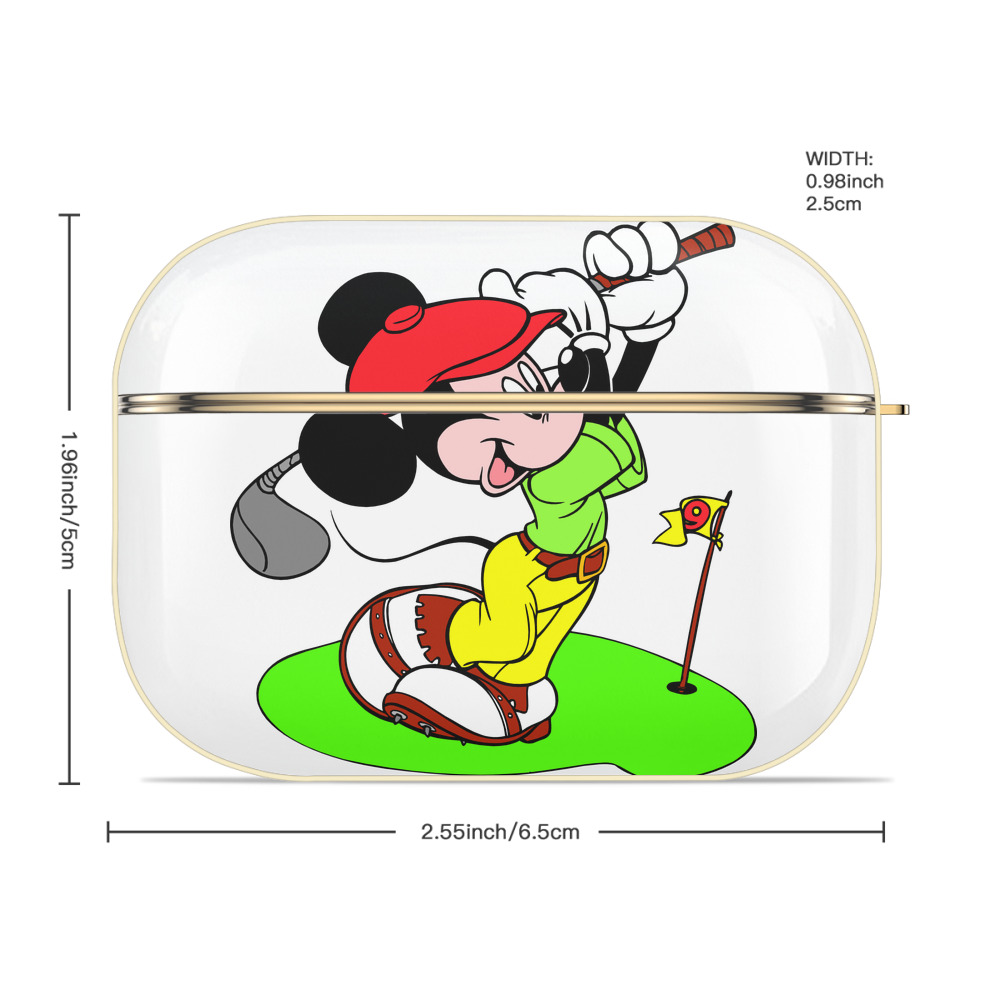 ミッキーマウス Mickey Mouse 【AirPods Pro用】ハードシェル保護ケース｜耐衝撃・防指紋・カラビナ付き商品仕様